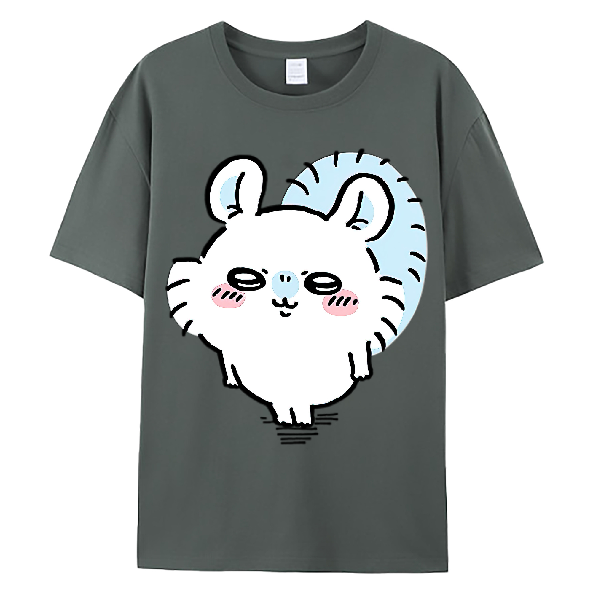 （画像用） ちいかわ モモンガ Chii-kawa Momonga 綿100％ メンズ半袖Tシャツ｜肌触りやわらか＆通気性